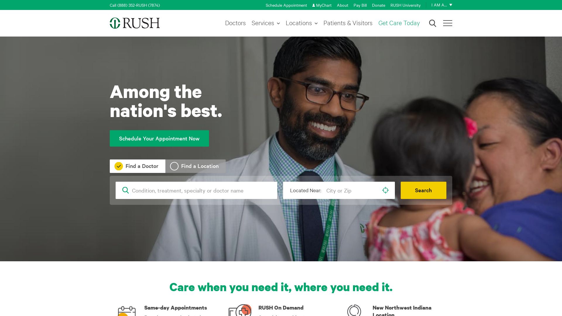 вебсайт rush.edu Є   ONLINE