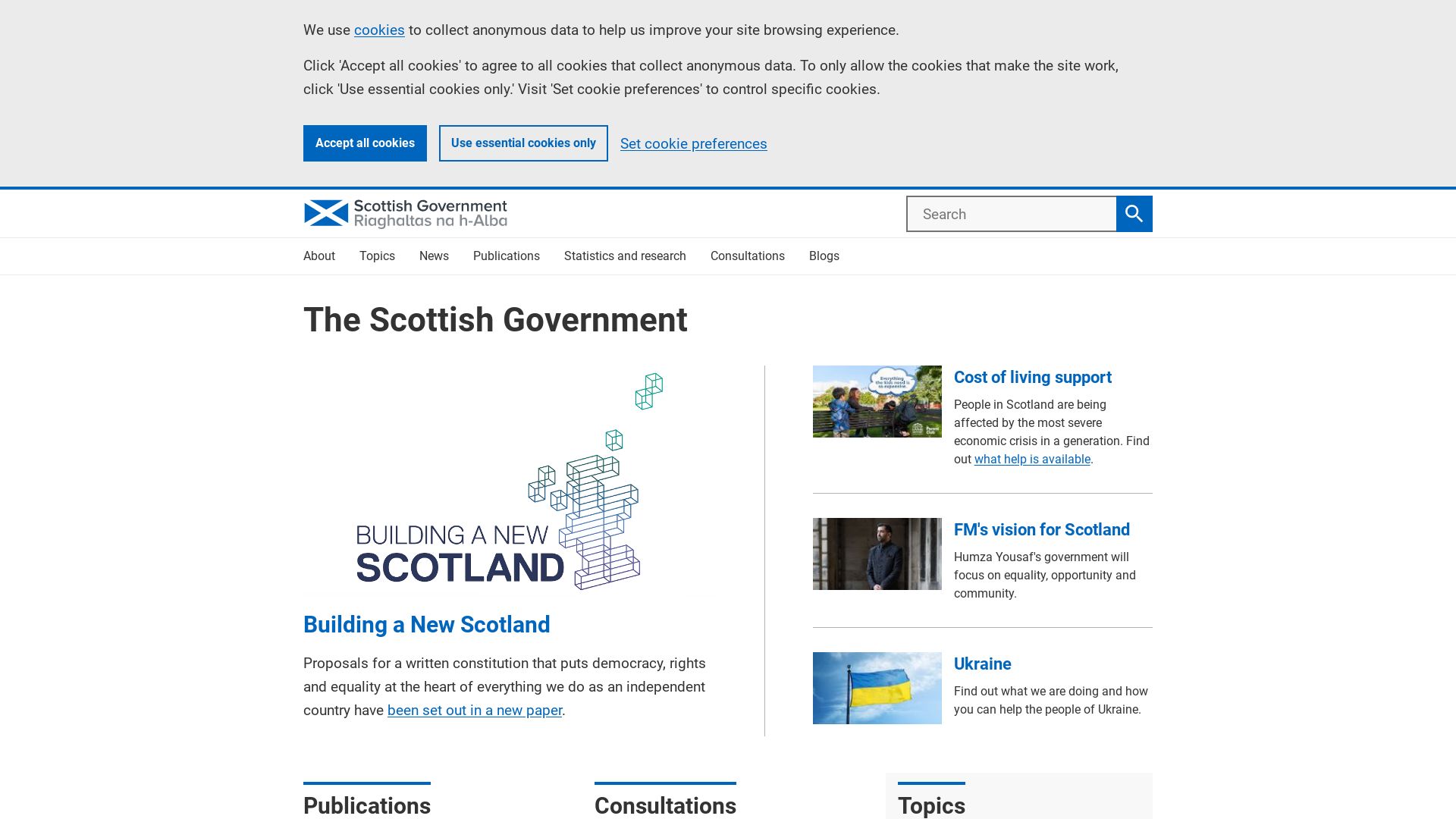 вебсайт scotland.gov.uk Є   ONLINE