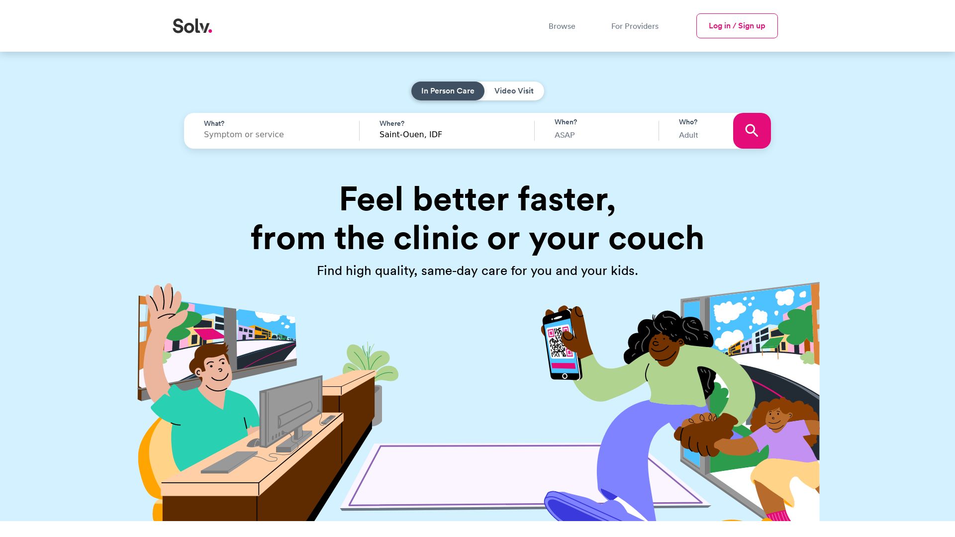 вебсайт solvhealth.com Є   ONLINE