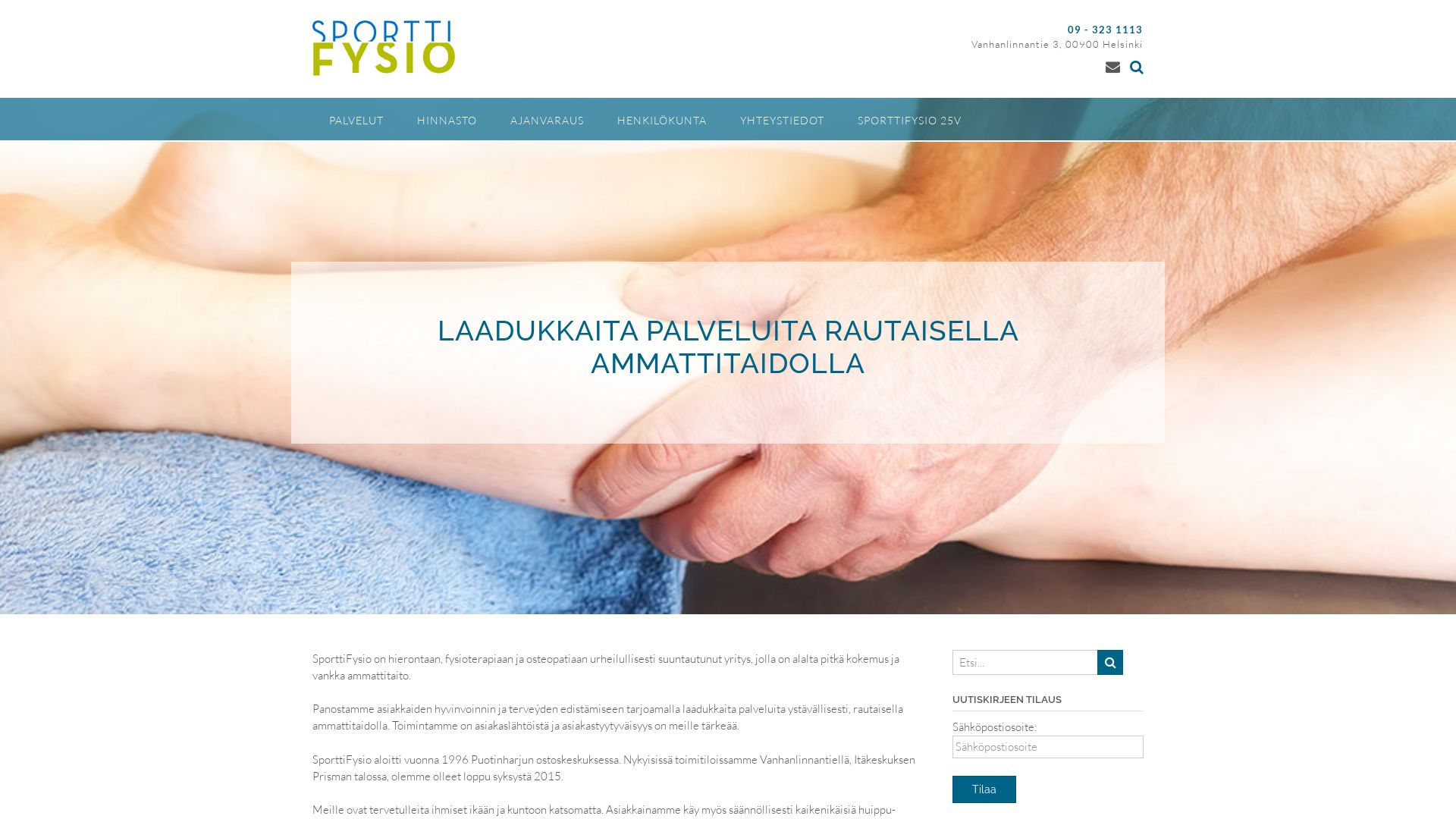 вебсайт sportti-fysio.fi Є   ONLINE