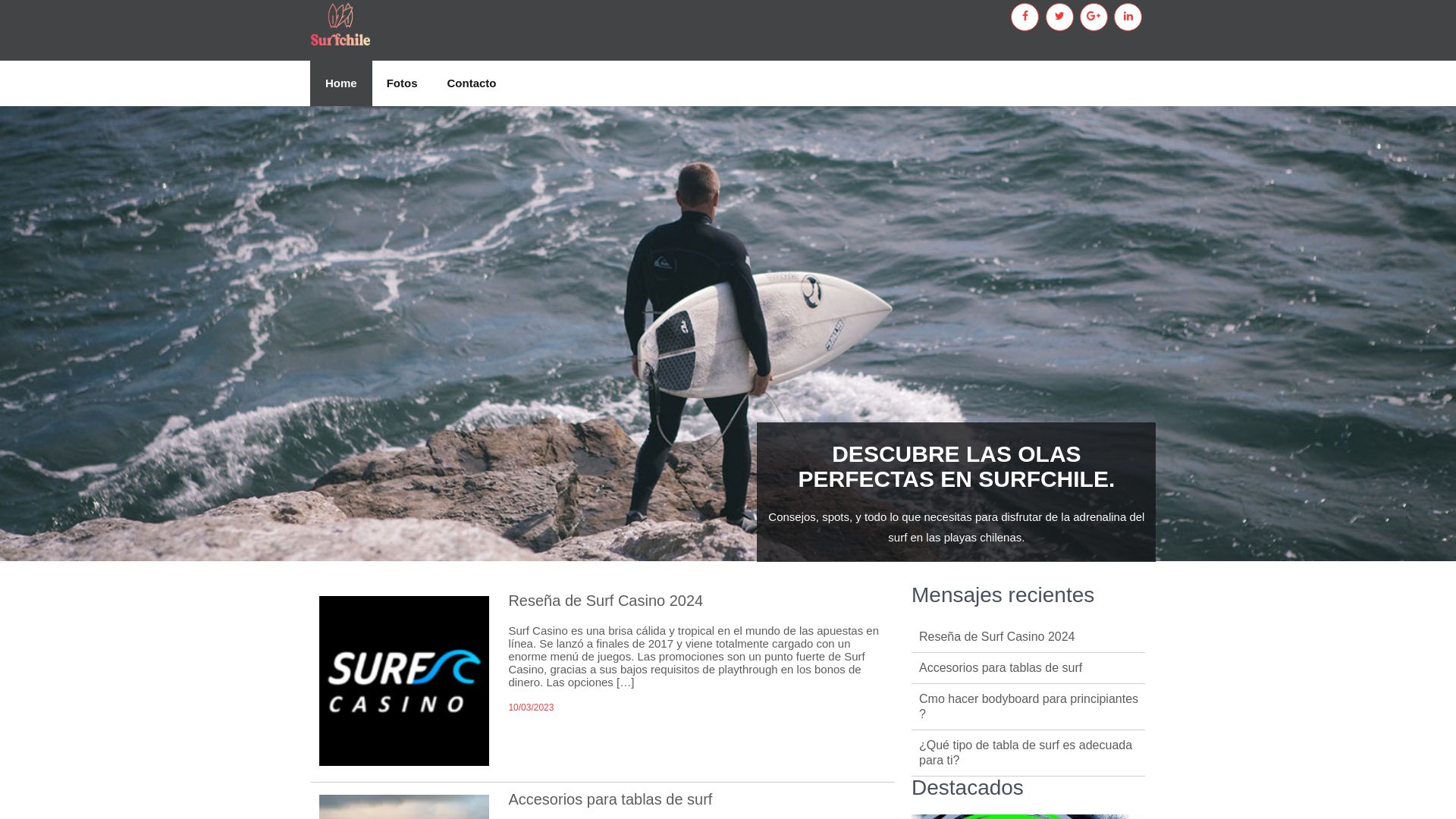 вебсайт surfchile.cl Є   ONLINE