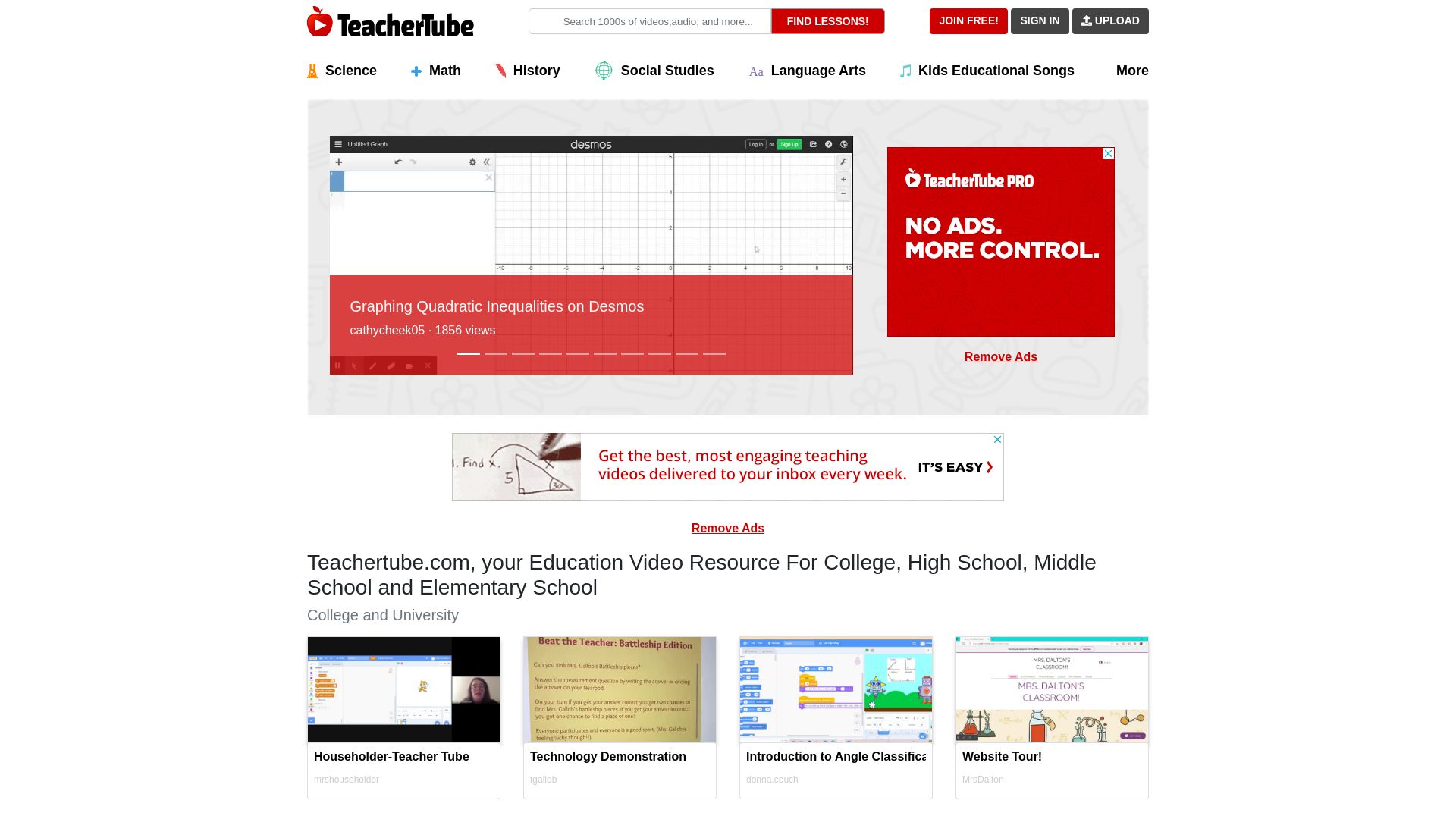 вебсайт teachertube.com Є   ONLINE