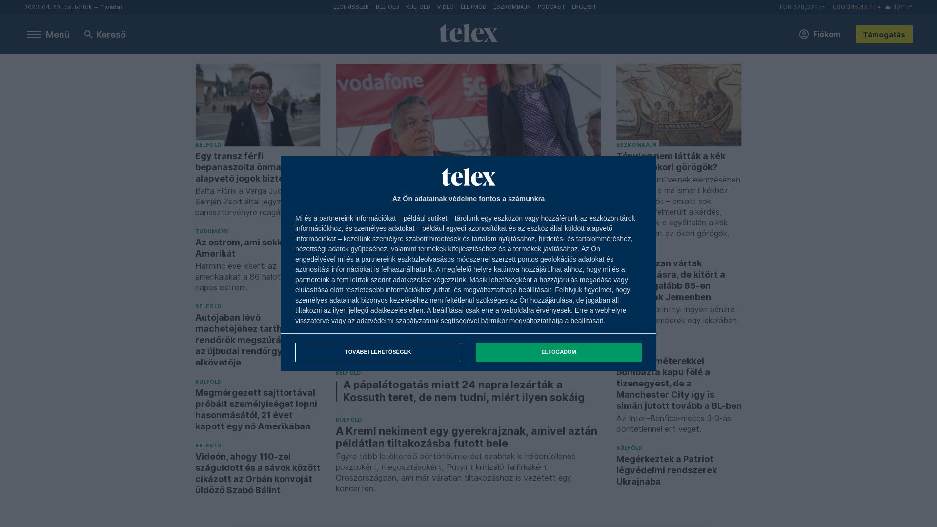 вебсайт telex.hu Є   ONLINE
