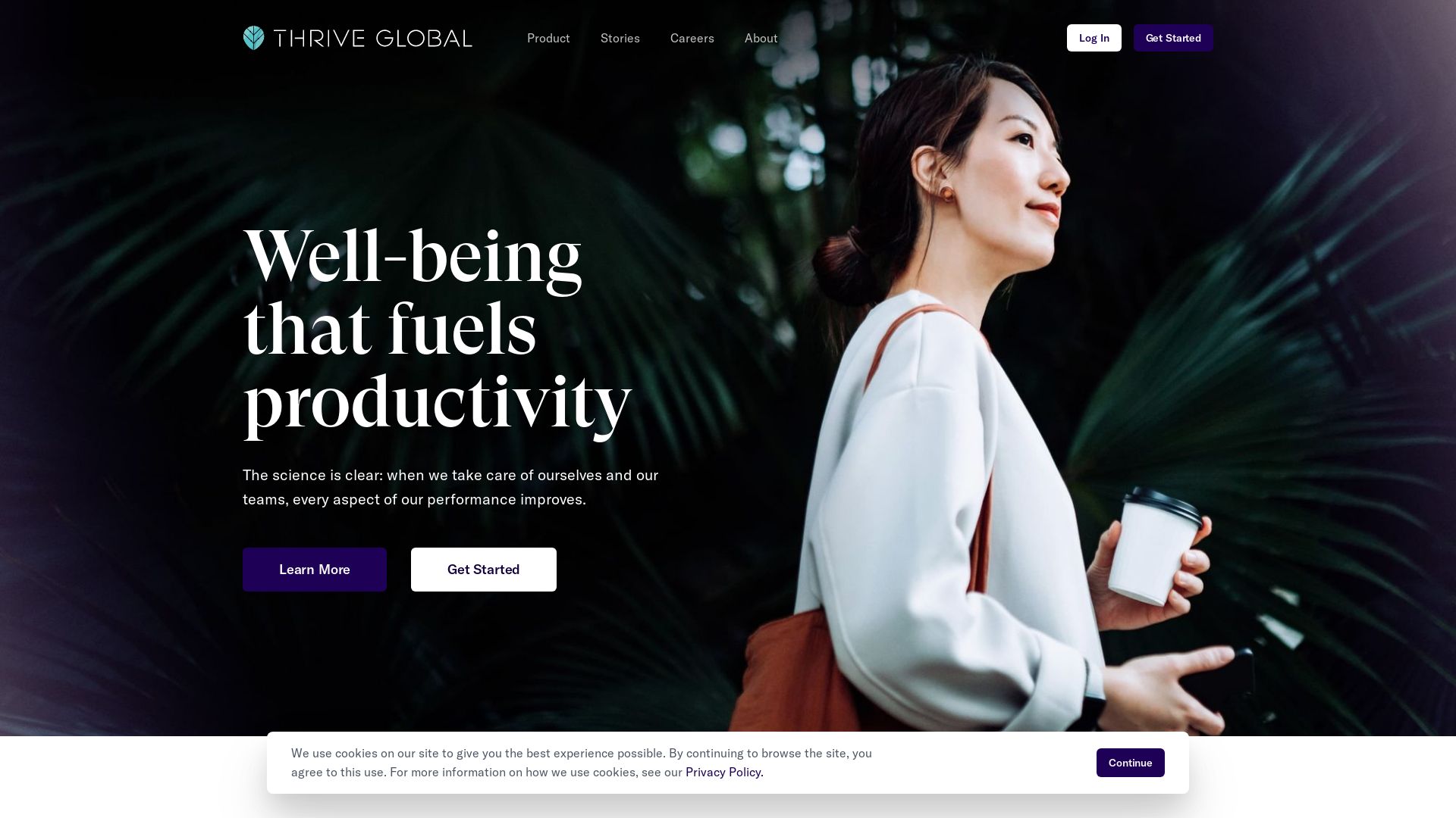 вебсайт thriveglobal.com Є   ONLINE