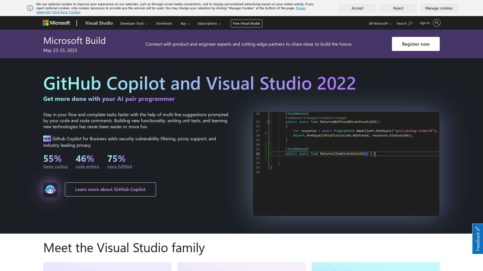 вебсайт visualstudio.com Є   ONLINE