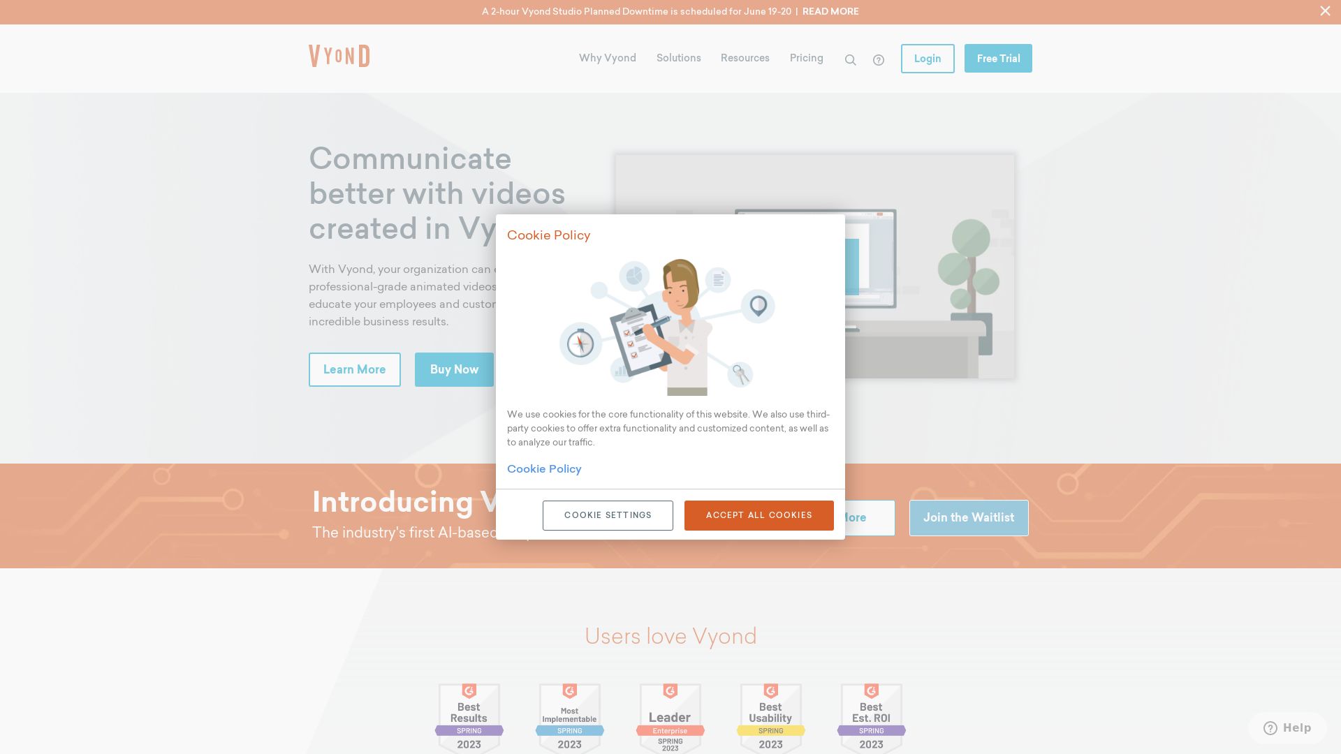 вебсайт vyond.com Є   ONLINE