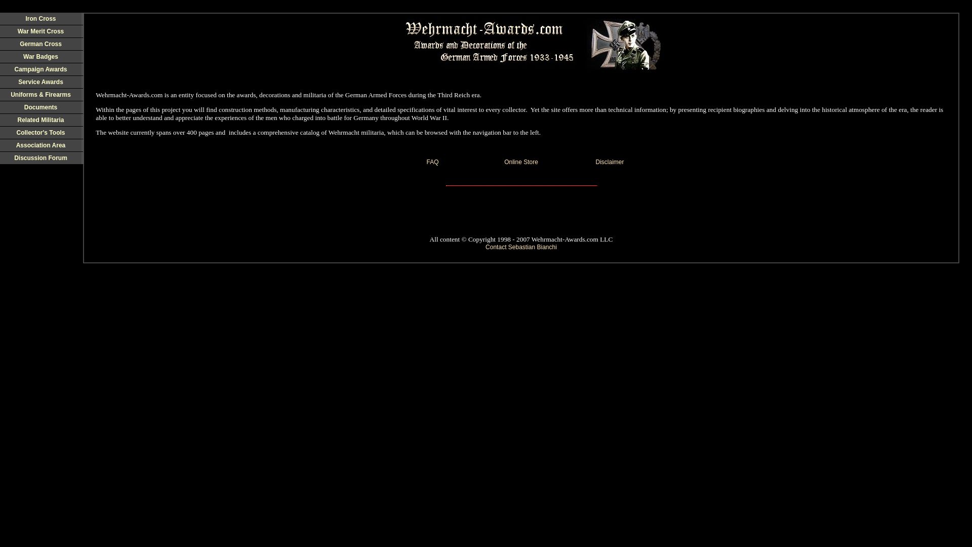 вебсайт wehrmacht-awards.com Є   ONLINE