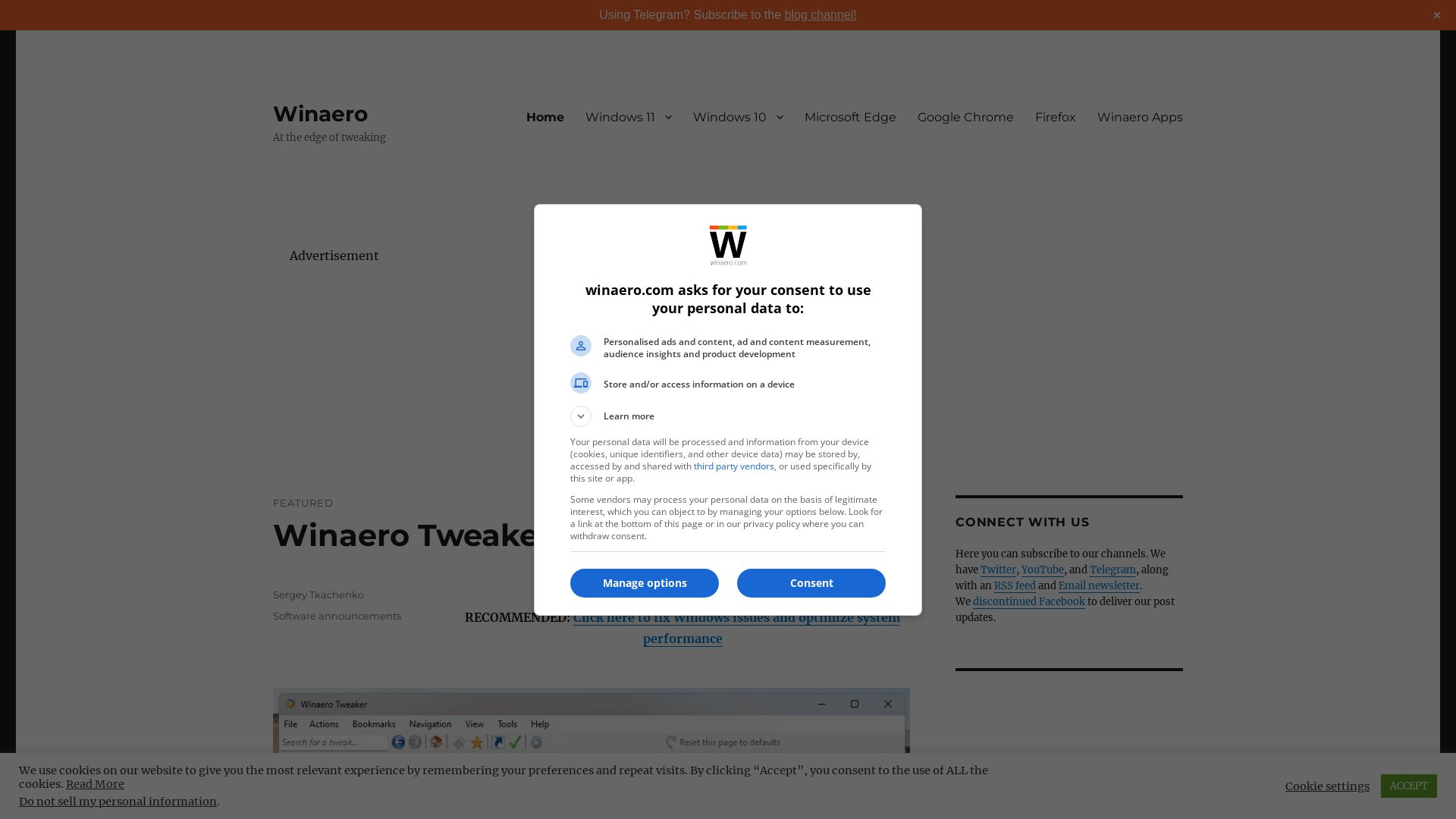 вебсайт winaero.com Є   ONLINE