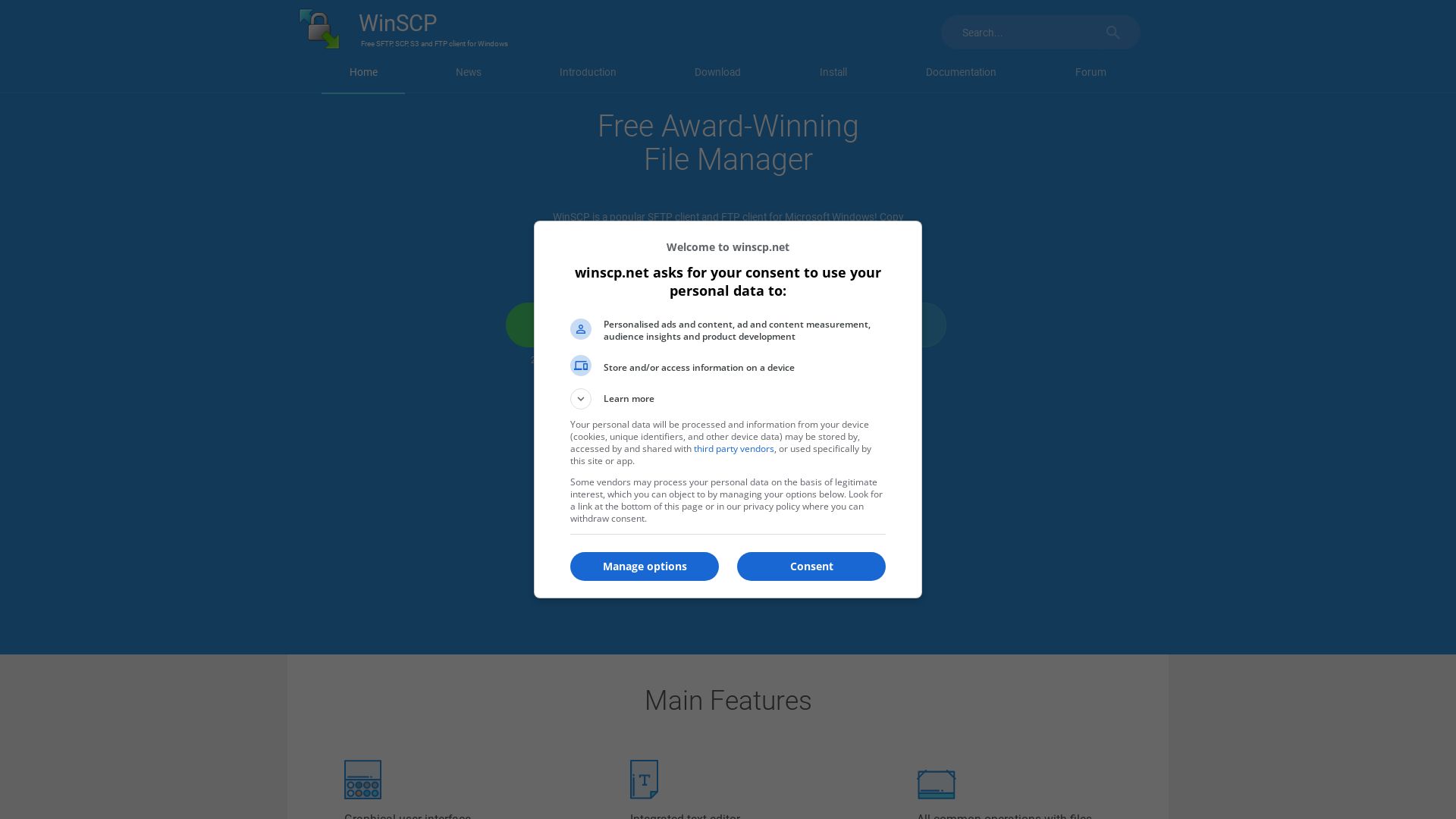 вебсайт winscp.net Є   ONLINE