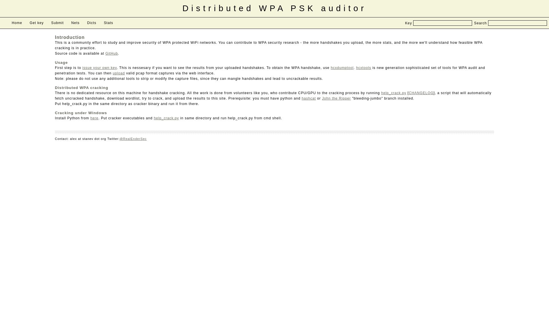 вебсайт wpa-sec.stanev.org Є   ONLINE