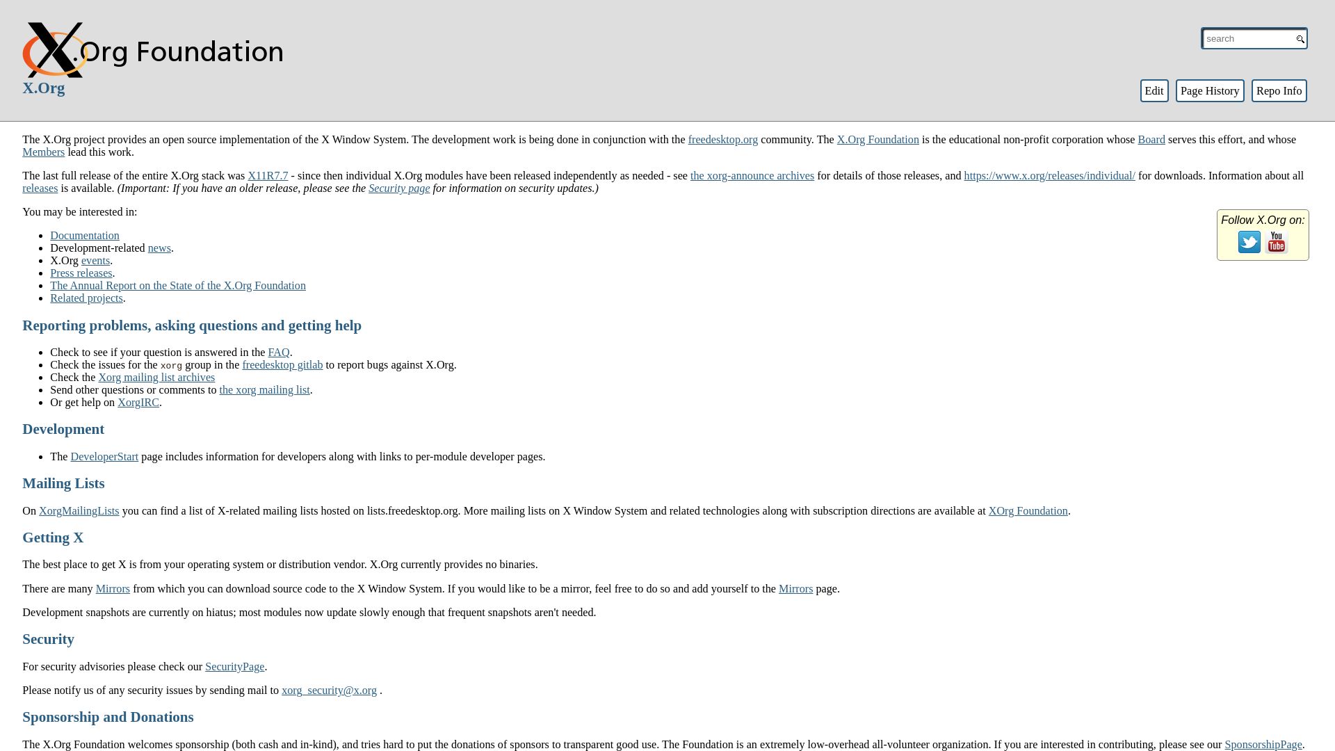 вебсайт x.org Є   ONLINE