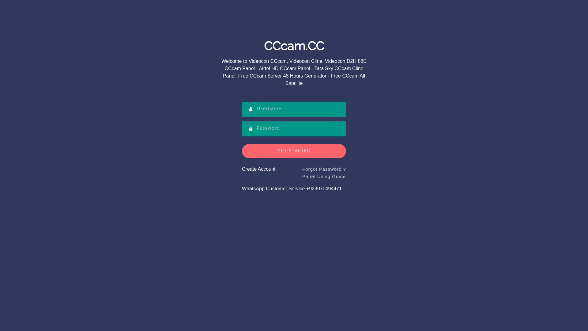 вебсайт my.cccam.cc Є   ONLINE