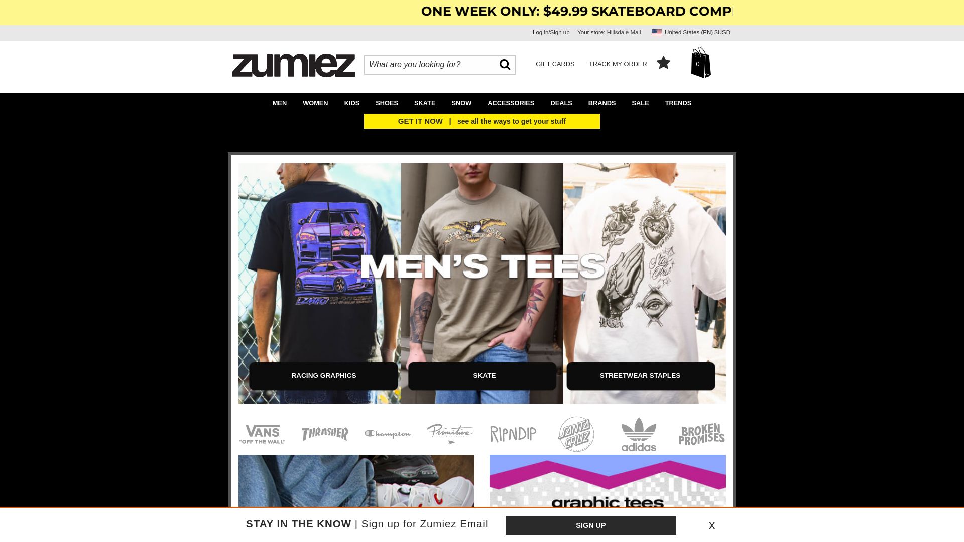 вебсайт zumiez.com Є   ONLINE